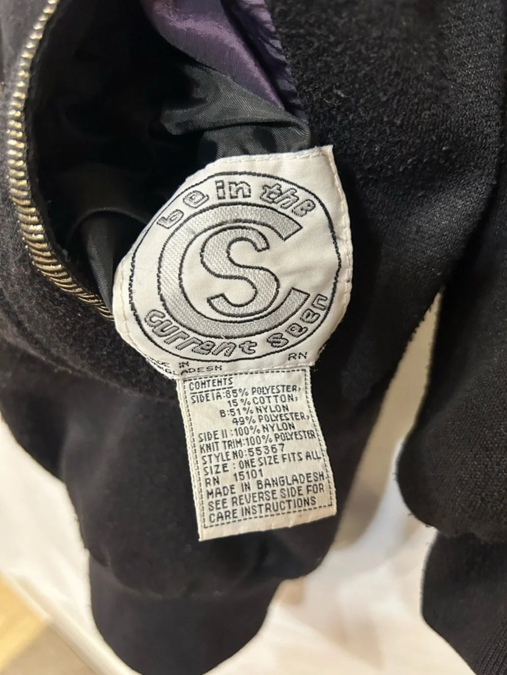 Vintage 80's/90's Current Seen Reversible Bomber‎ Style Jacket Size OS/Large